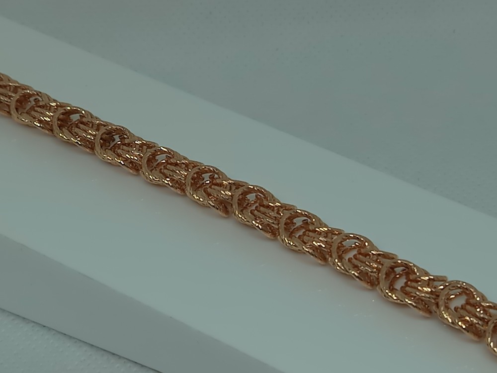 БРАСЛЕТ ПУСТОТЕЛЫЙ Роза Au 585