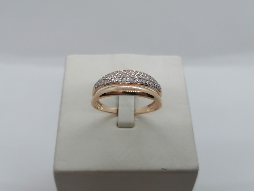 КОЛЬЦО С КАМНЯМИ (Au 585)