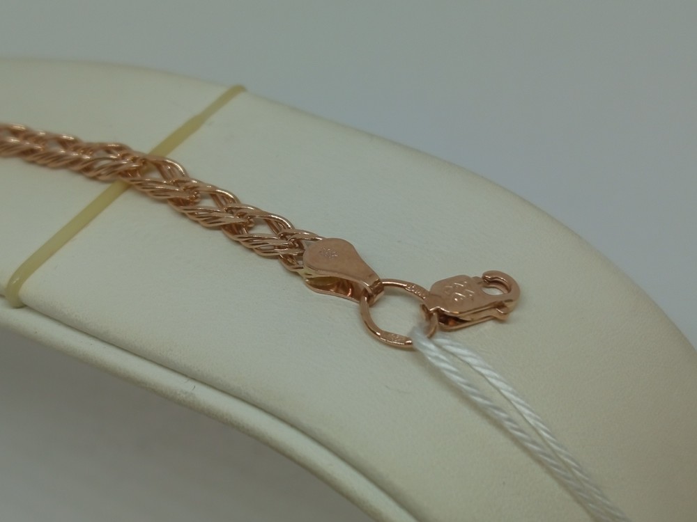 БРАСЛЕТ ПОЛНОВЕСНЫЙ Ромб тройной Au 585