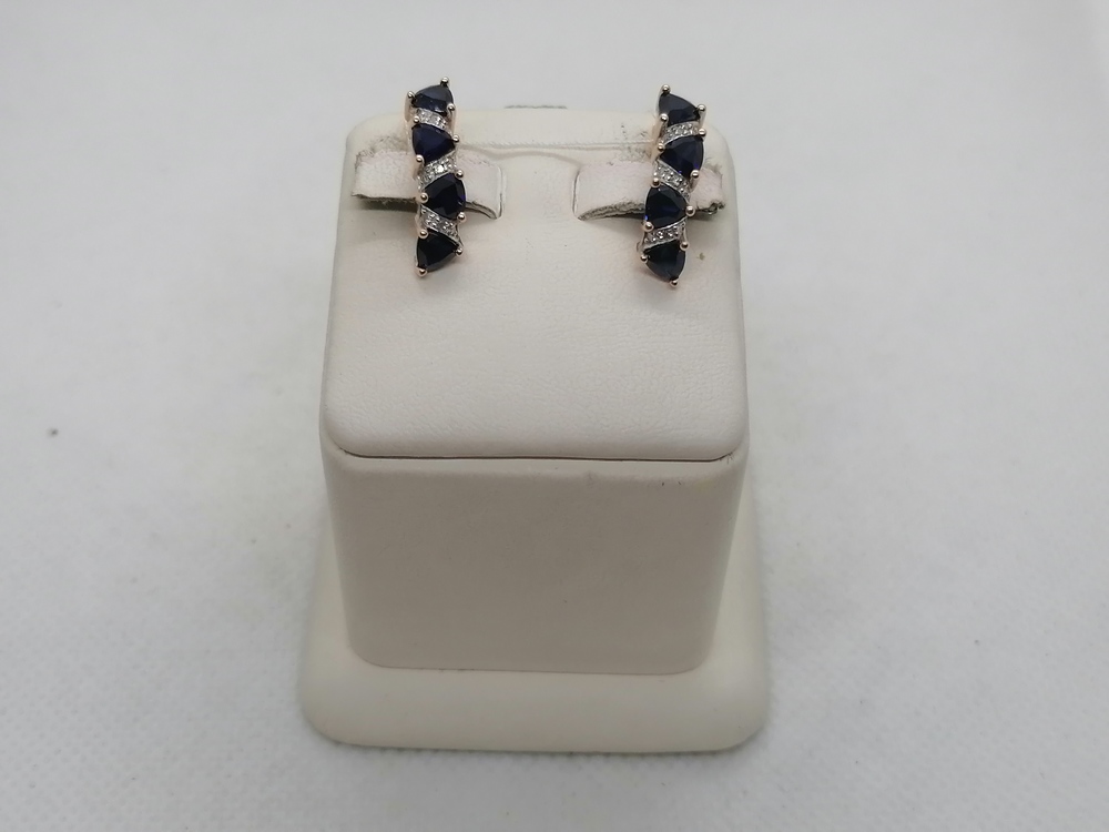 СКМИ585 СЕРЬГИ С КАМНЯМИ (Au 585)