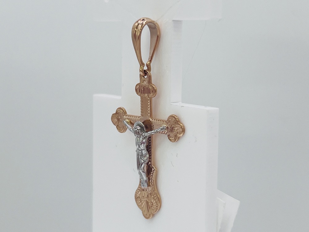 810-00022-10-00-00-02 ПОДВЕСКА КРЕСТ без камня (Au 585)