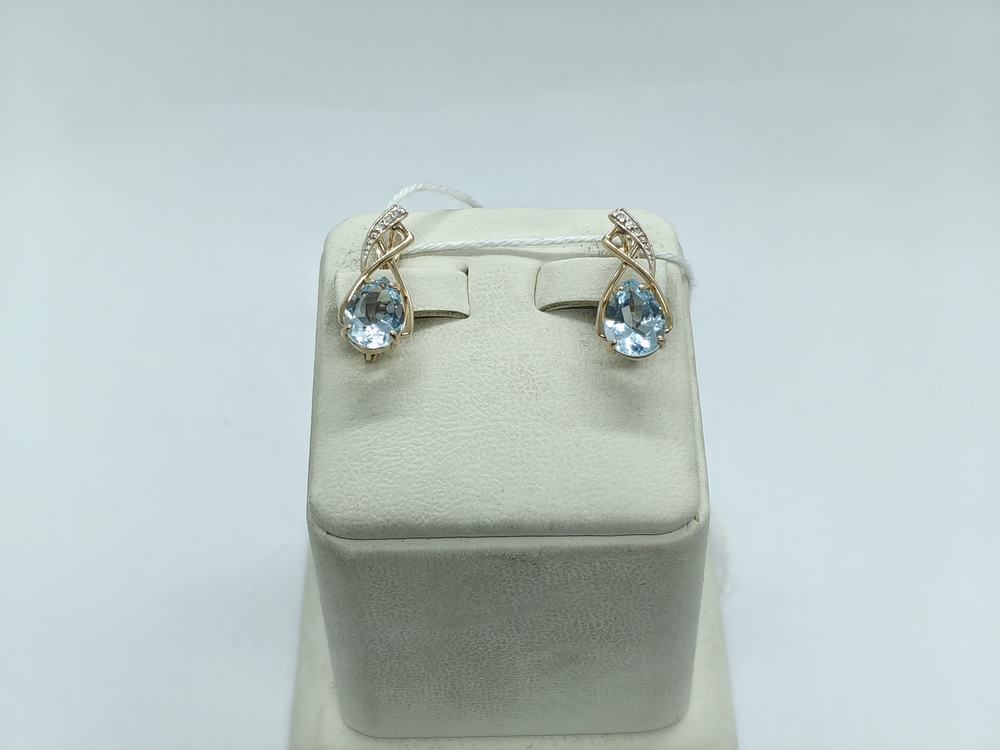 СКМИ585 СЕРЬГИ С КАМНЯМИ (Au 585)