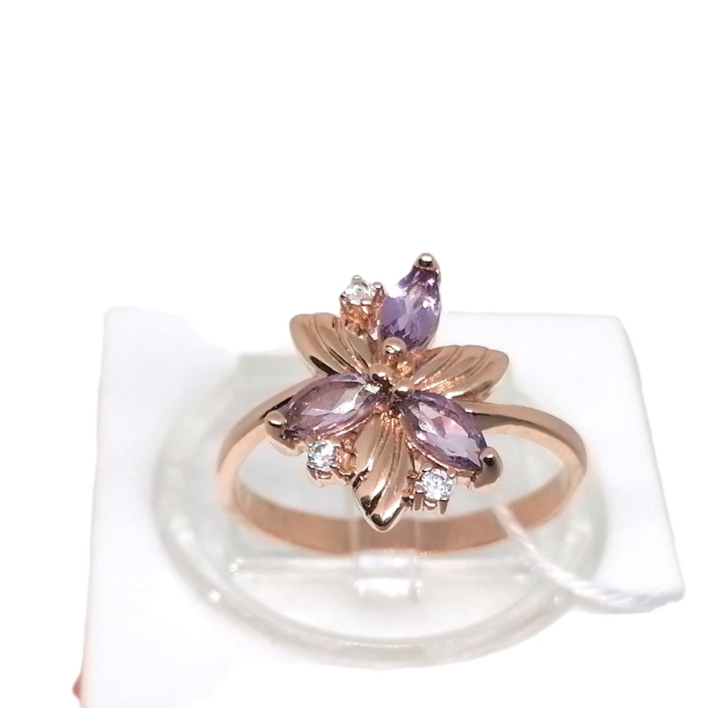 КОЛЬЦО С КАМНЯМИ (Au 585)