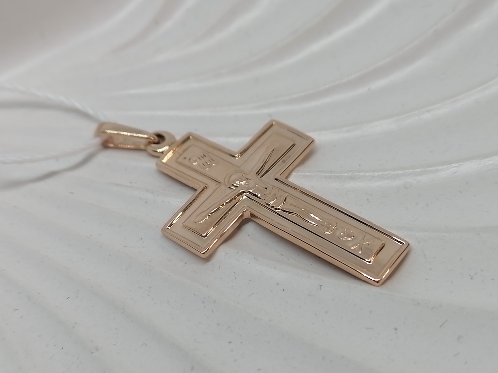 ПОДКБК585 ПОДВЕСКА КРЕСТ БЕЗ КАМНЯ (Au 585)