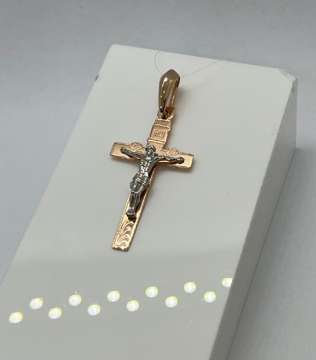 ПОДВЕСКА КРЕСТ без камня (Au 585)