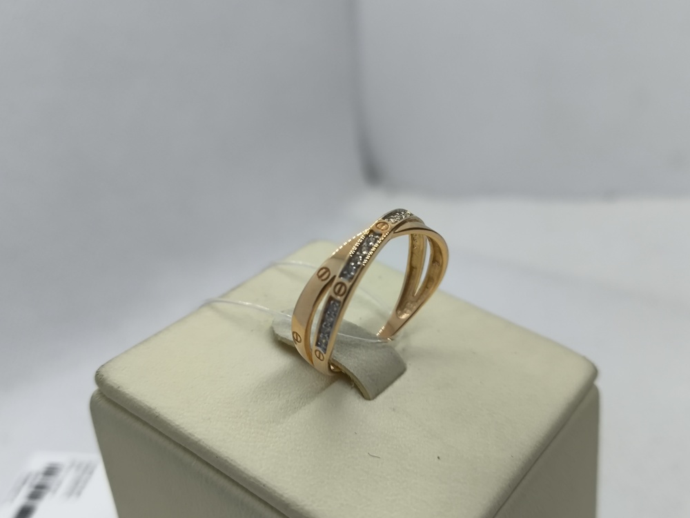 КОЛЬЦО С КАМНЯМИ (Au 585)