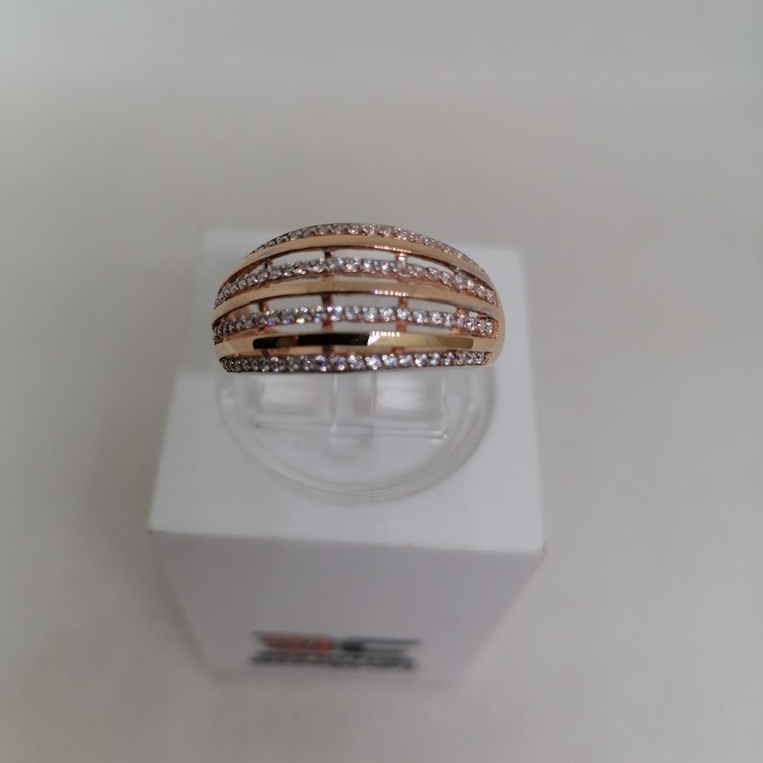 КОЛЬЦО С КАМНЯМИ (Au 585)