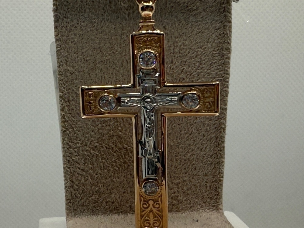 ПОДВЕСКА КРЕСТ без камня (Au 585)