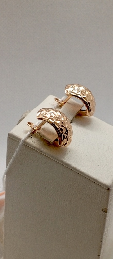 СБКМ585 СЕРЬГИ БЕЗ КАМНЯ (Au 585)