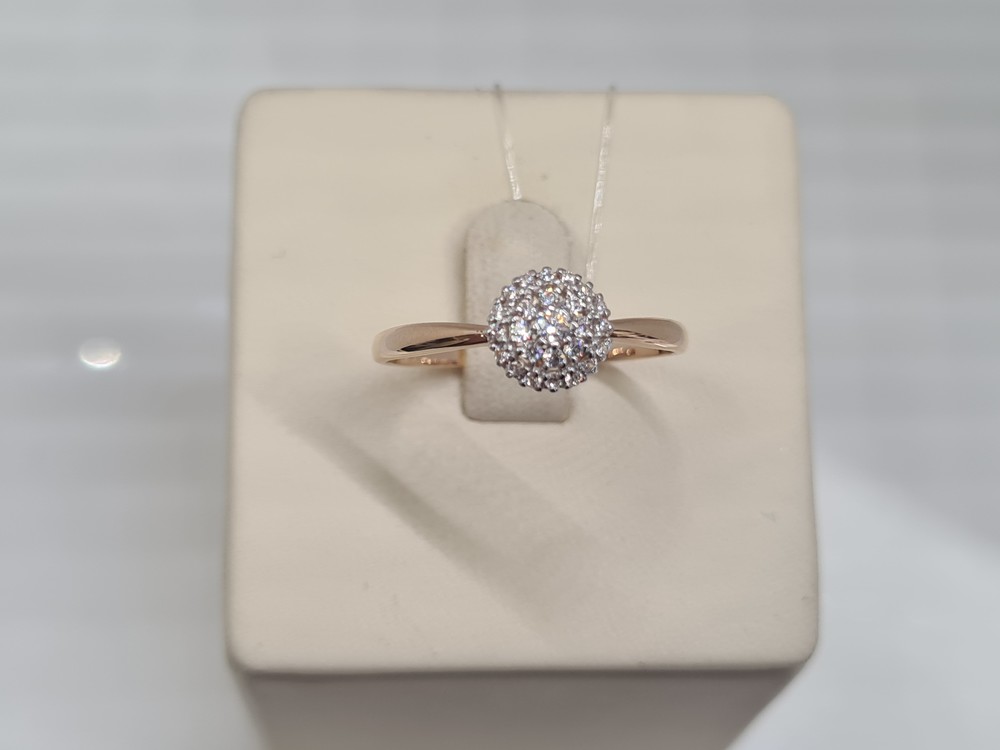 КОЛЬЦО С КАМНЯМИ (Au 585)