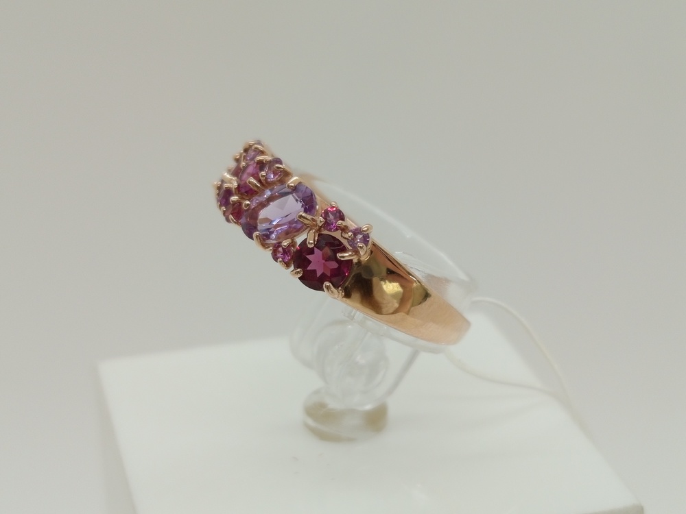 714175 КОЛЬЦО С КАМНЯМИ (Au 585)