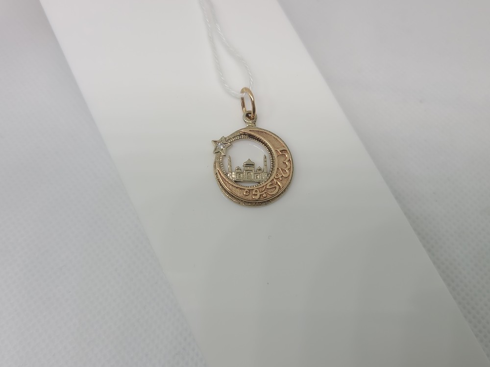 ПОДВЕСКА МЕЧЕТЬ С КАМНЕМ (Au 585)