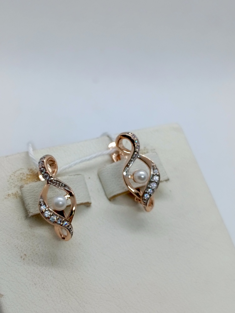 СКМИ585 СЕРЬГИ С КАМНЯМИ (Au 585)