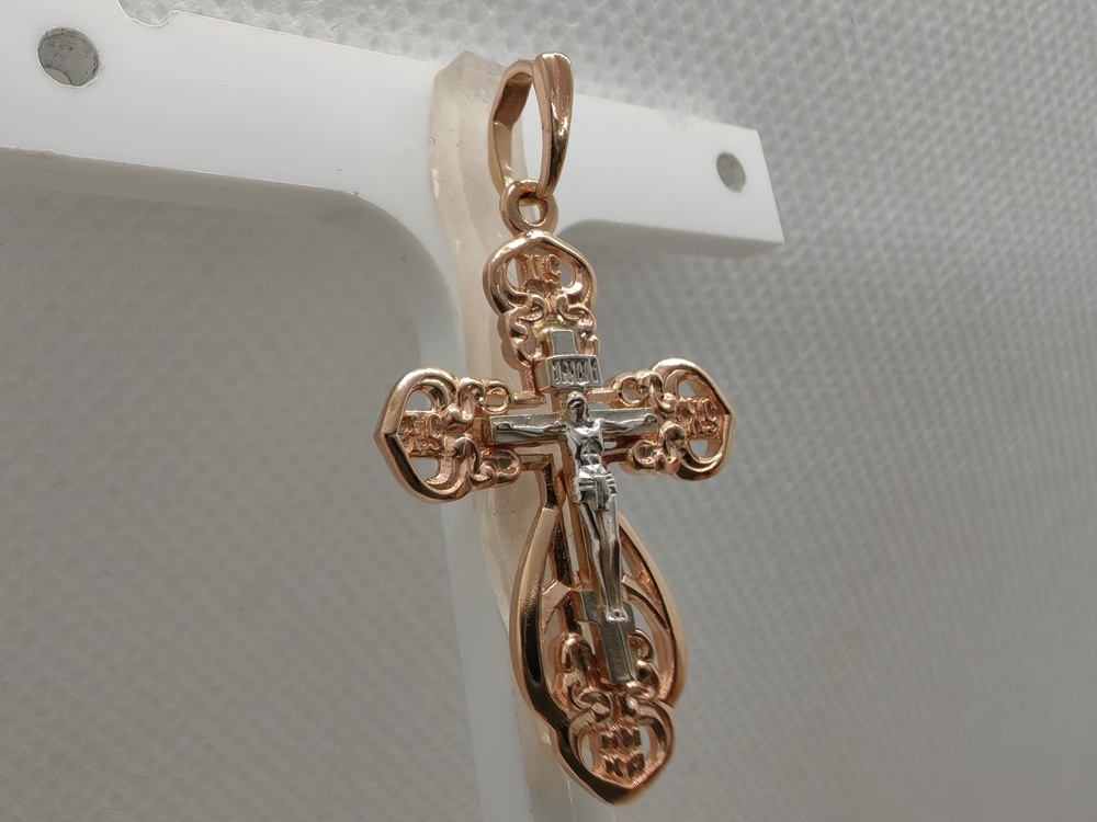 ПОДКБК585 ПОДВЕСКА КРЕСТ БЕЗ КАМНЯ (Au 585)