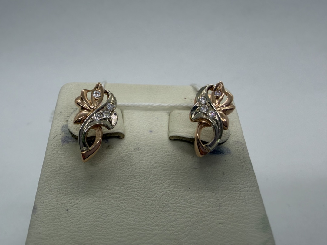 СКМИ585 СЕРЬГИ С КАМНЯМИ (Au 585)