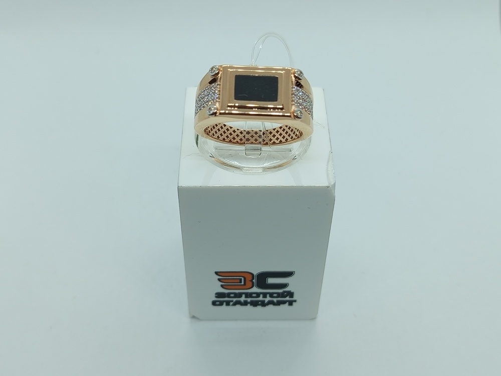 КОЛЬЦО ПЕЧАТКА с камнями (Au 585)