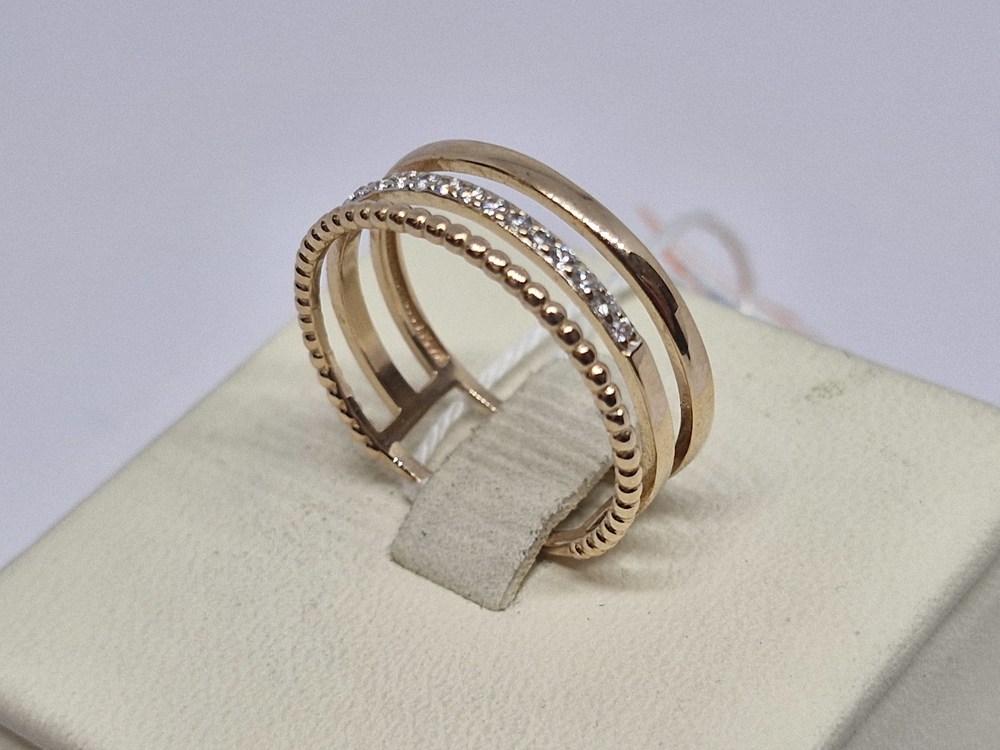 КОЛЬЦО С КАМНЯМИ (Au 585)