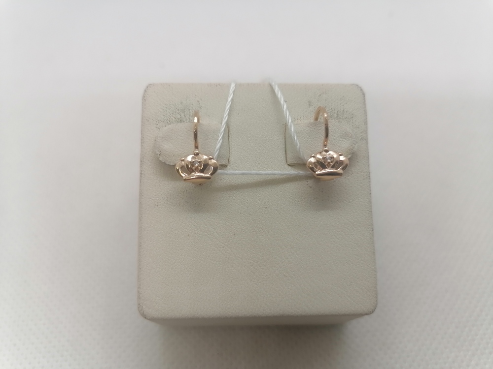 СЕРЬГИ С КАМНЕМ (Au 585)