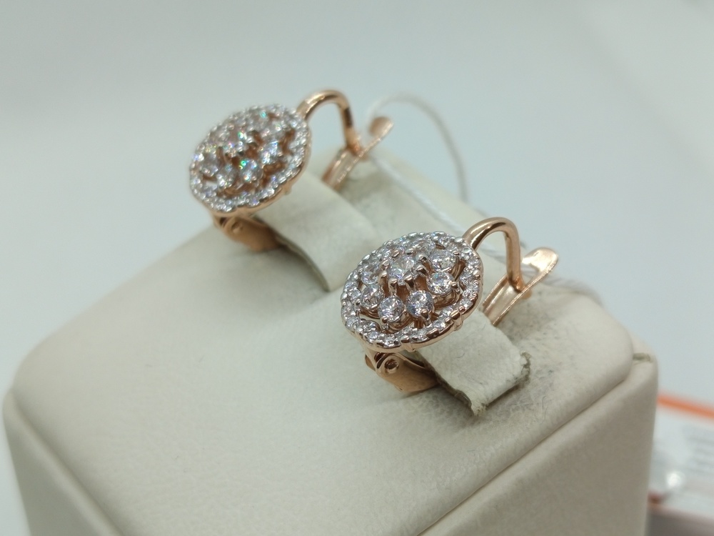 СКМИ585 СЕРЬГИ С КАМНЯМИ (Au 585)