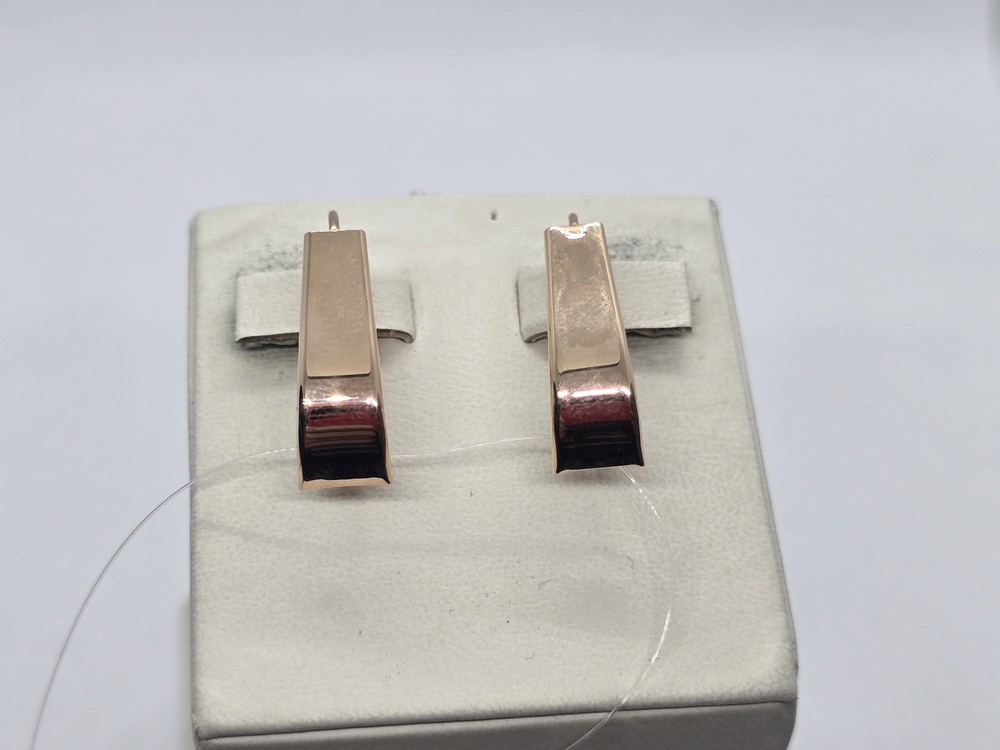 СЕРЬГИ ПЕТЕЛЬКА без камня (Au 585)