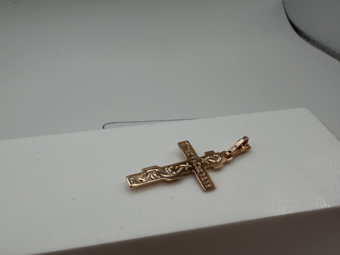 ПОДКБК585 ПОДВЕСКА КРЕСТ БЕЗ КАМНЯ (Au 585)