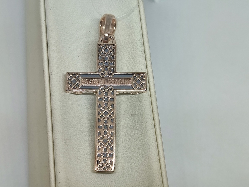 ПОДВЕСКА КРЕСТ с камнем (Au 585)