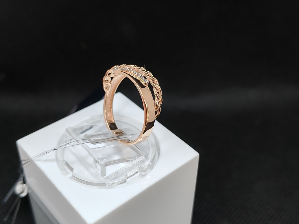 КОЛЬЦО С КАМНЯМИ (Au 585)