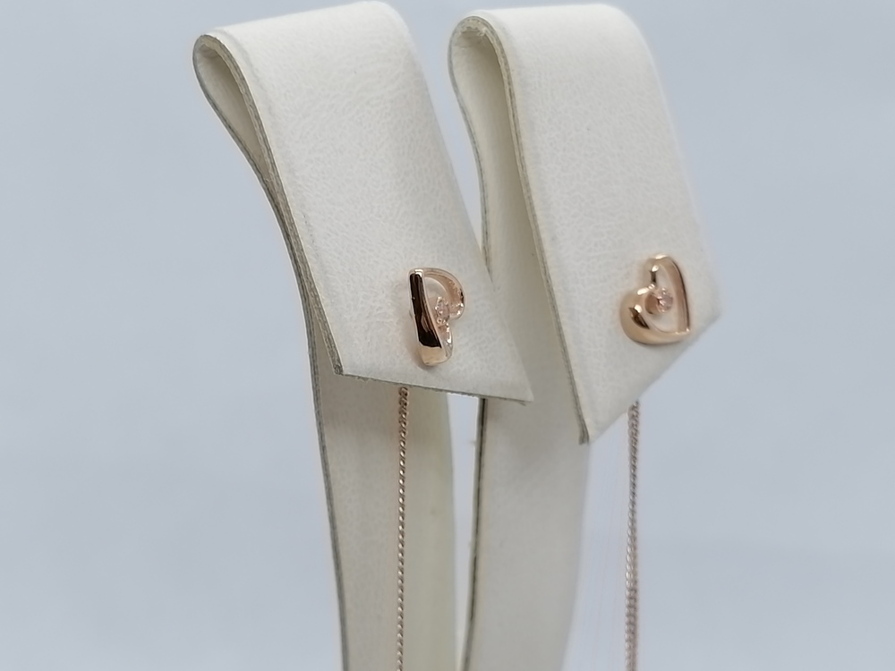 СЕРЬГИ ПРОДЕВКИ с камнем (Au 585)