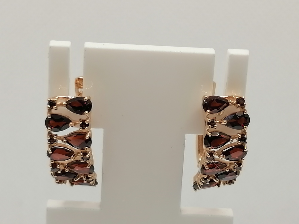 СЕРЬГИ ГРАНАТ (Au 585)