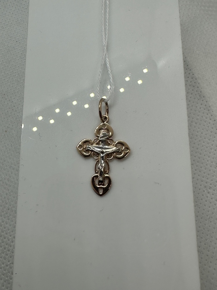 ПОДКБК585 ПОДВЕСКА КРЕСТ БЕЗ КАМНЯ (Au 585)