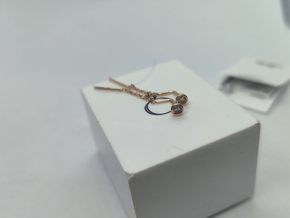 СЕРЬГИ ПРОДЕВКИ с камнем (Au 585)