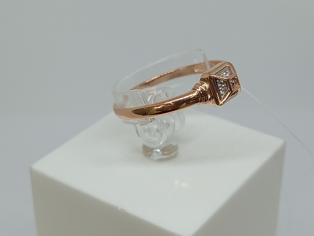 КОЛЬЦО С КАМНЯМИ (Au 585)