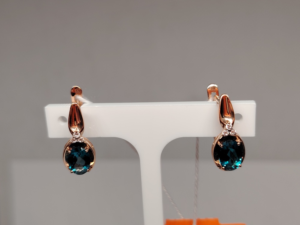 СКМИ585 СЕРЬГИ С КАМНЯМИ (Au 585)