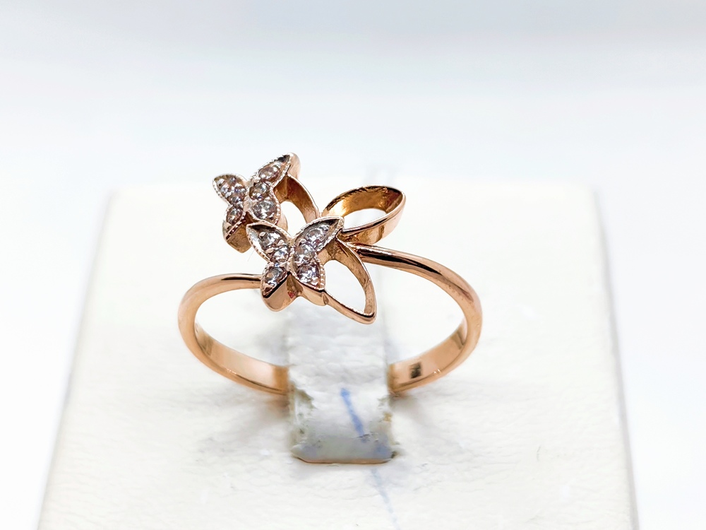 КОЛЬЦО С КАМНЯМИ (Au 585)