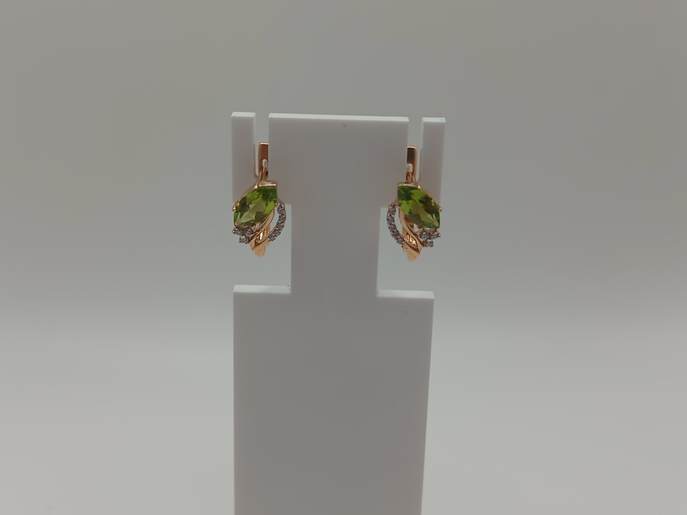 СКМИ585 СЕРЬГИ С КАМНЯМИ (Au 585)