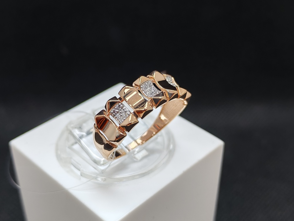 КОЛЬЦО С КАМНЯМИ (Au 585)