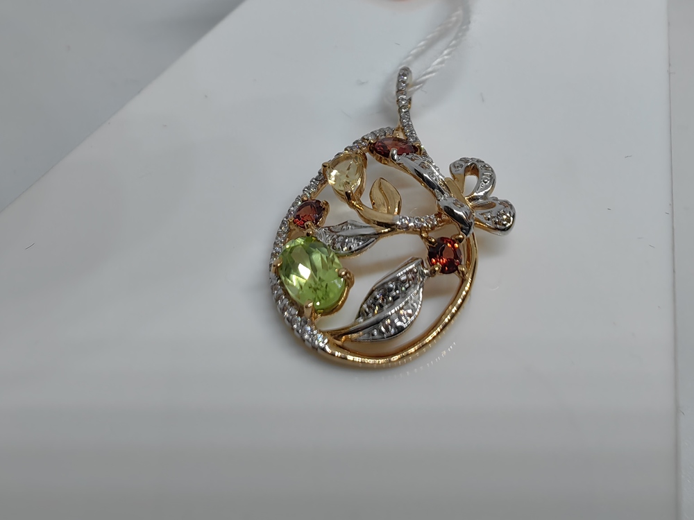 ПОДВЕСКА С КАМНЯМИ (Au 585)