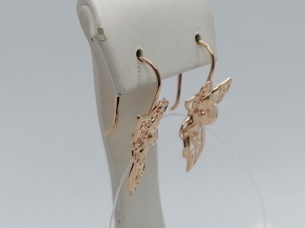 20211 СЕРЬГИ ПЕТЕЛЬКА без камня (Au 585)