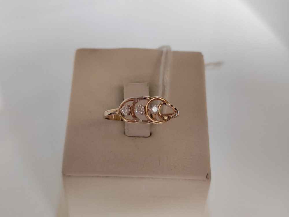 КОЛЬЦО С КАМНЯМИ (Au 585)