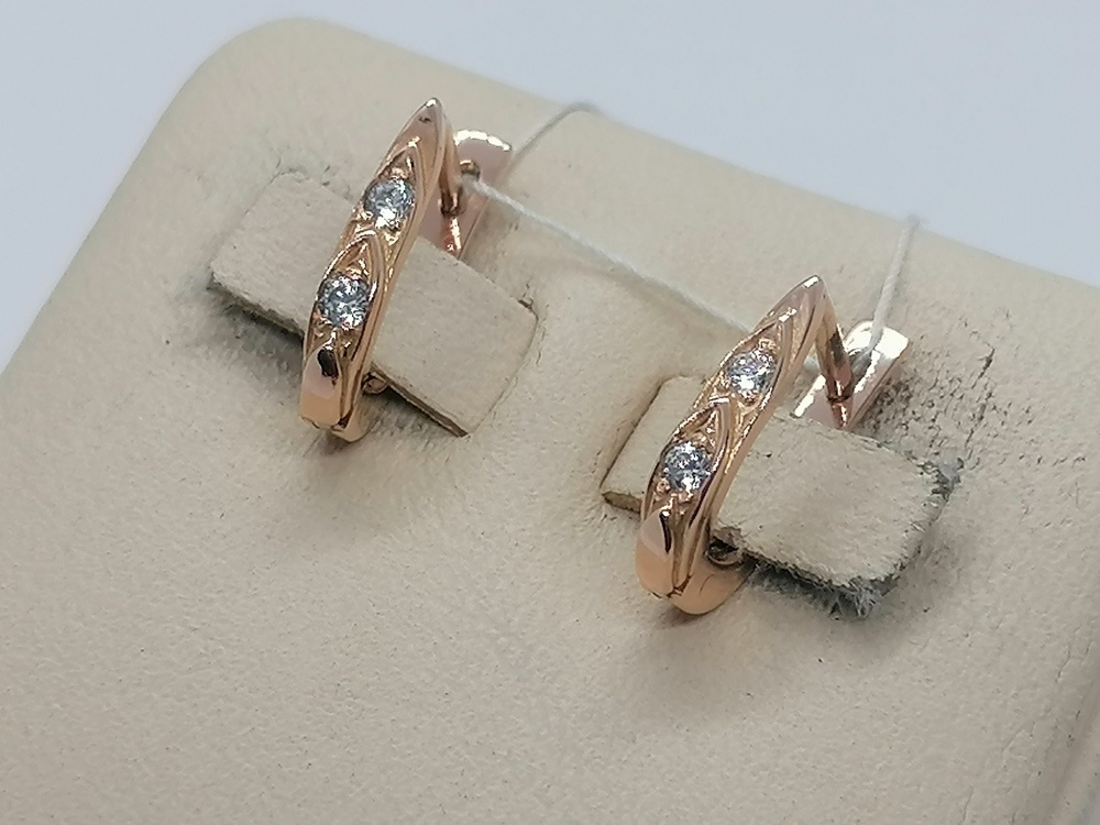 СКМИ585 СЕРЬГИ С КАМНЯМИ (Au 585)