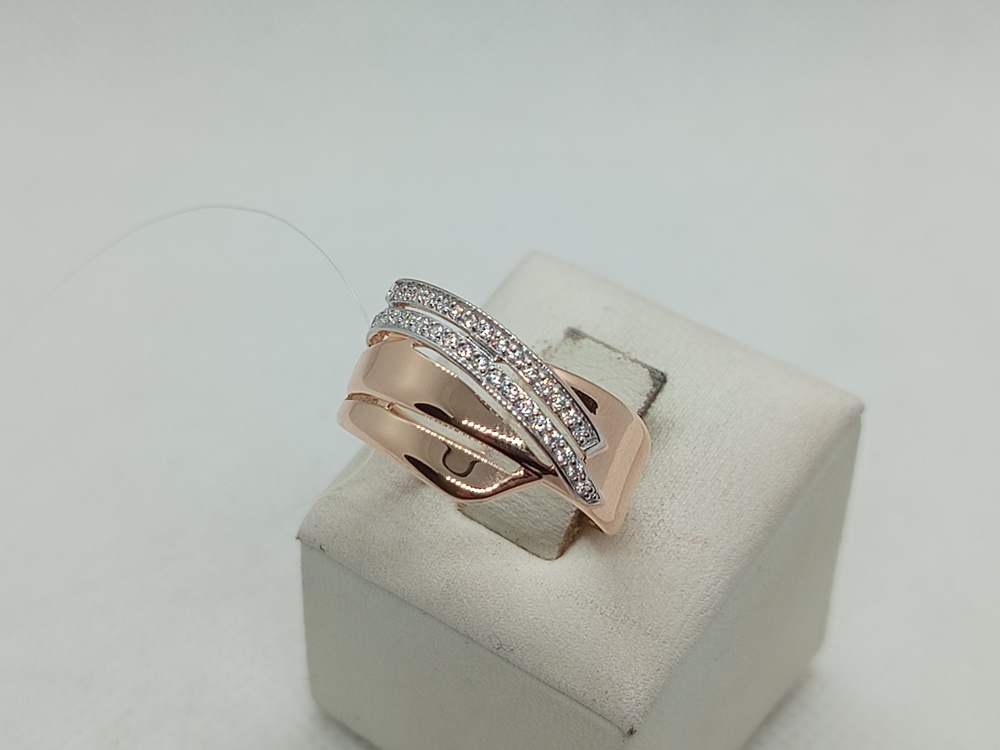 КОЛЬЦО С КАМНЯМИ (Au 585)