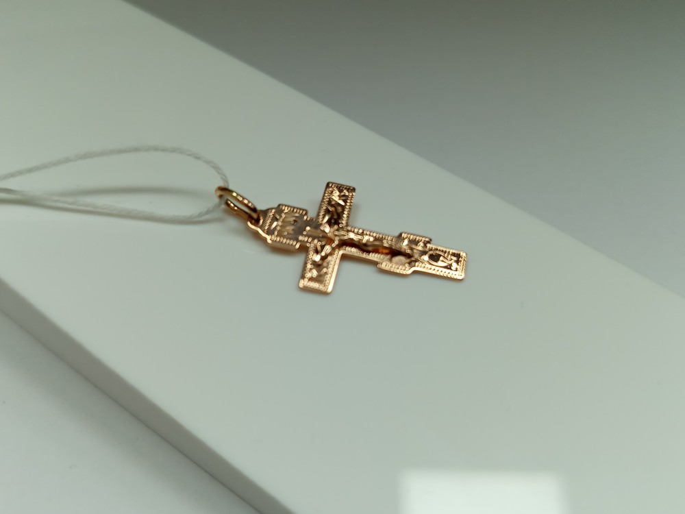 ПОДКБК585 ПОДВЕСКА КРЕСТ БЕЗ КАМНЯ (Au 585)