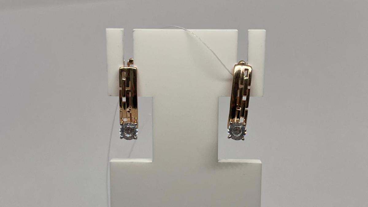 СЕРЬГИ С КАКМНЕМ (Au 585)