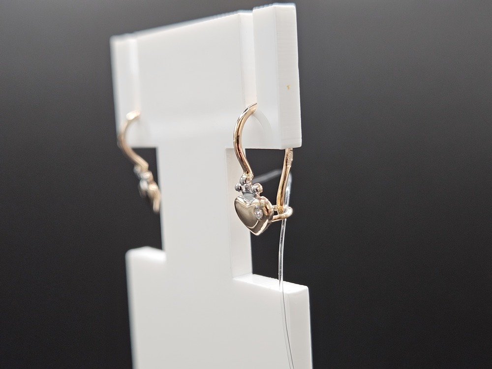 СЕРЬГИ ПЕТЕЛЬКА без камня (Au 585)