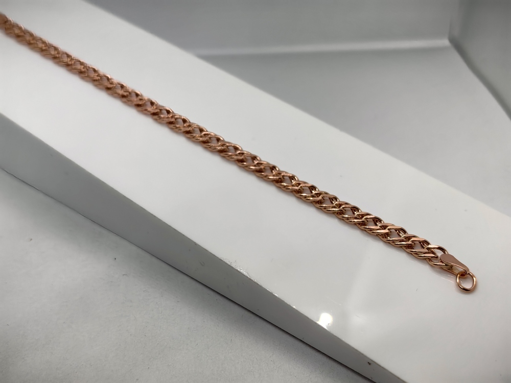 БРАСЛЕТ ПУСТОТЕЛЫЙ Ромб двойной (Au 585)