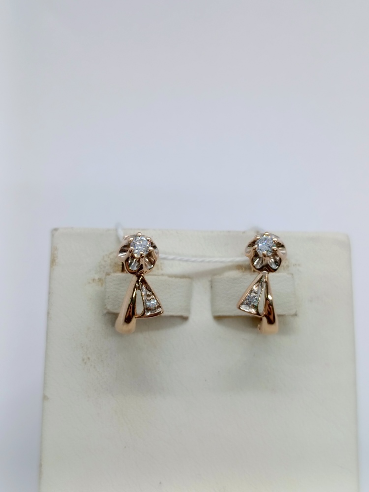 СКМИ585 СЕРЬГИ С КАМНЯМИ (Au 585)