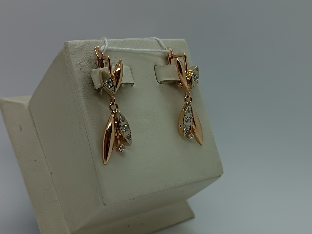 СЕРЬГИ С КАМНЯМИ (Au 585)