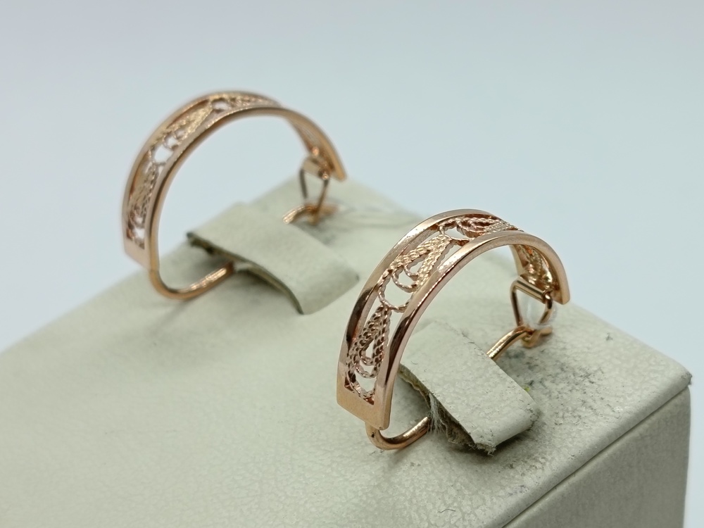 СЕРЬГИ БЕЗ КАМНЯ (Au 585)