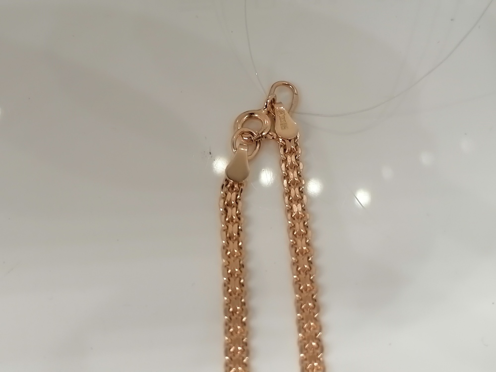 8050202П-45 ЦЕПЬ ПУСТОТЕЛАЯ Бисмарк машинный (Au 585)