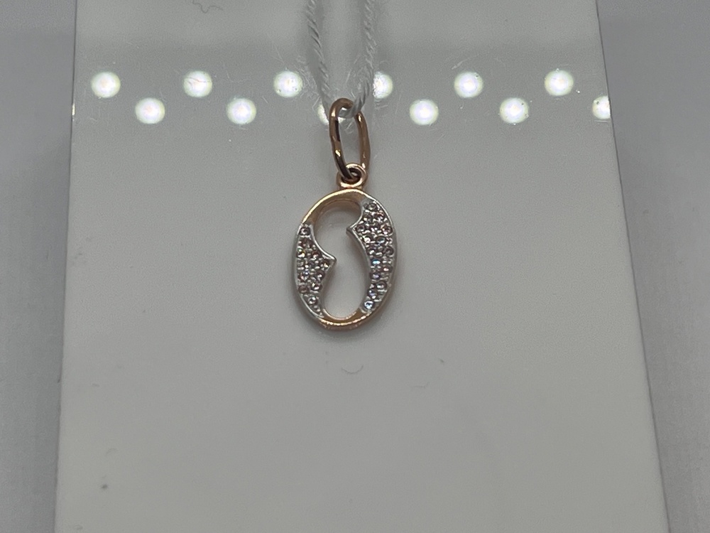 ПОДВЕСКА БУКВА О Au 585